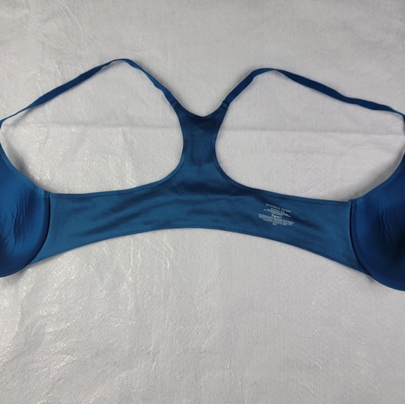Victoria's Secret Racerback Demi Bra 38c Blue/Teal Underwire Nylon/Spandex Blend - Picture 5 of 8